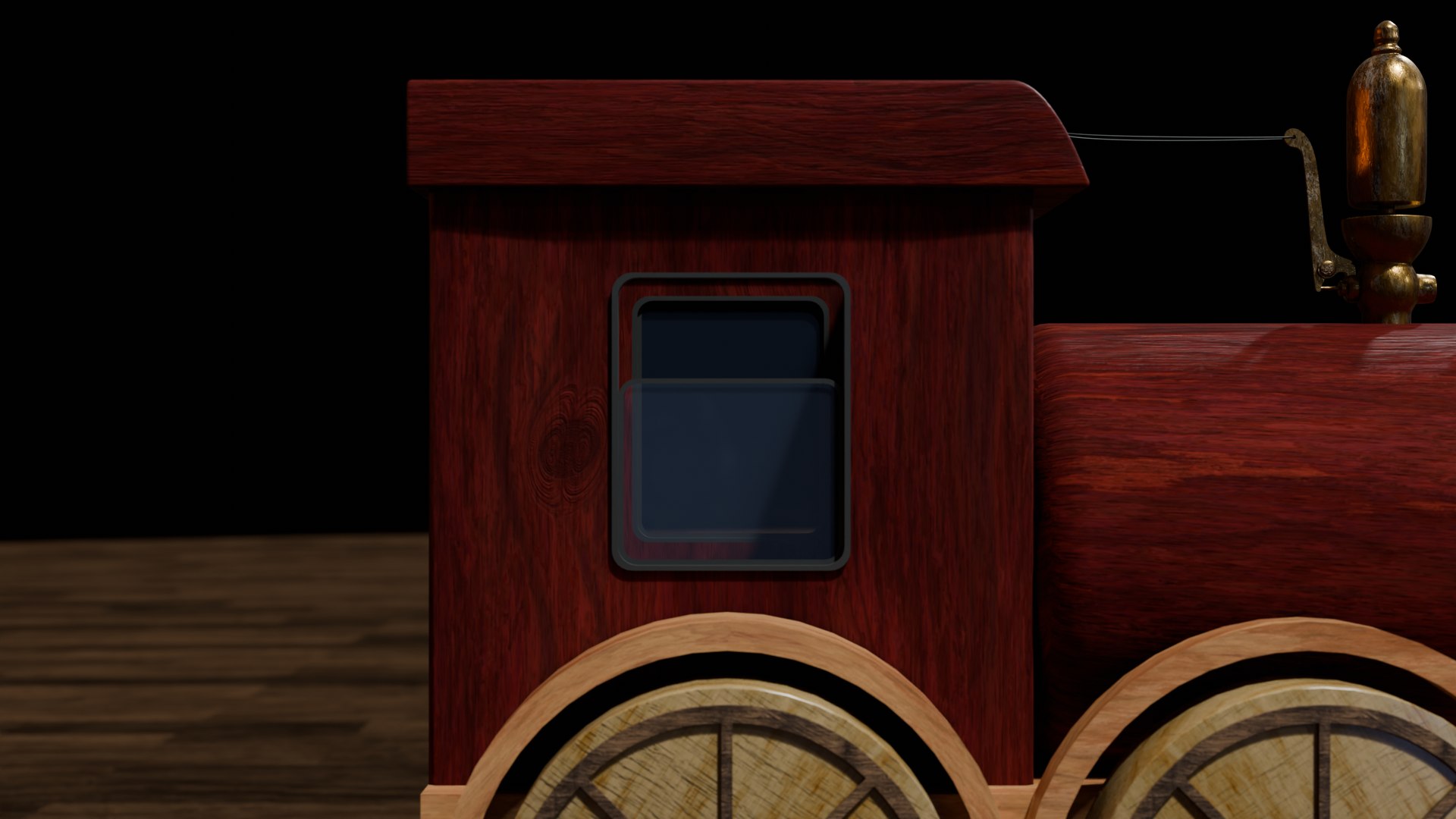 Red Wooden Toy Train Model - TurboSquid 2341778
