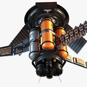 3D Sci-Fi Satellite