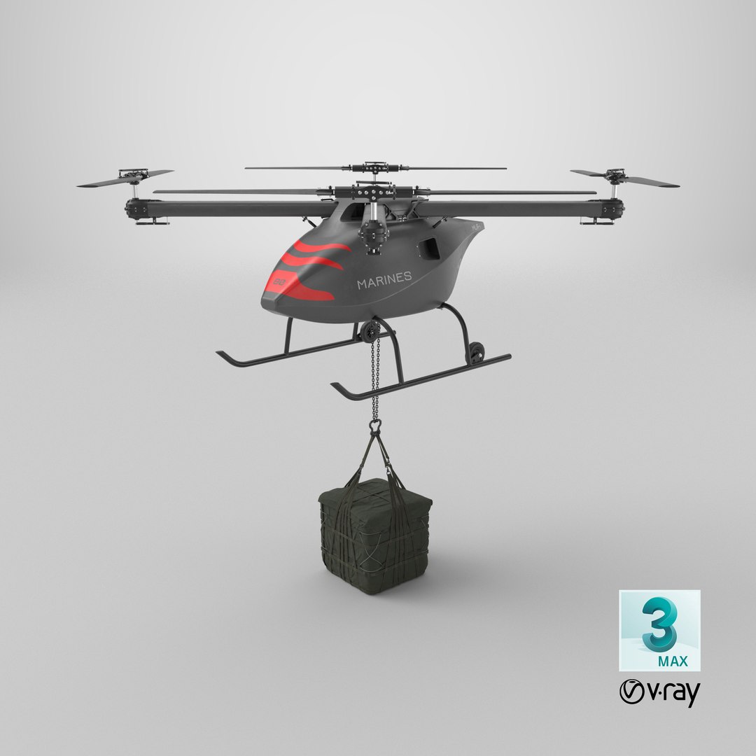 3D model US Navy Military Cargo Drone with Suspended Load https://p.turbosquid.com/ts-thumb/G2/aoH9Wn/OA/stemcell_max_vray_render/png/1745500349/1920x1080/fit_q87/c6b0d878b3f1950c30a7bb4d791038638363d97c/stemcell_max_vray_render.jpg