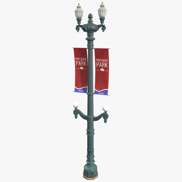 3D model main street lamp