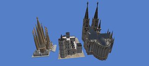 3D Cathedral Pack model