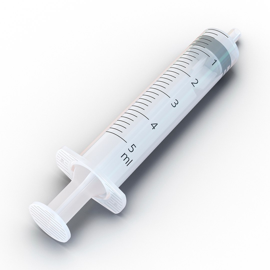 Disposable Syringe 5ml 3D Model 3D model preview