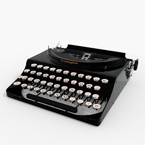 3D typewriter remington vintage model