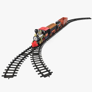classical train toy set 3D model