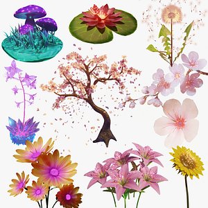 3D Flowers collection