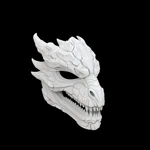 Viking Dragon Mask 3D Print Model 3D model