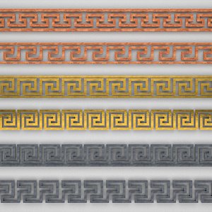 24 Greek Meander Tileable Patterns