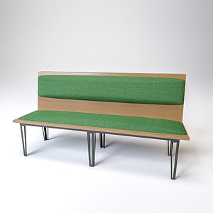 burger king single bench 3D