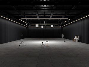 Hangar Photo Studio interior scene 3D model 3D model