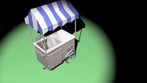 3D ice cream cart