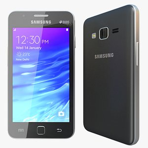 3d realistic samsung z1 black