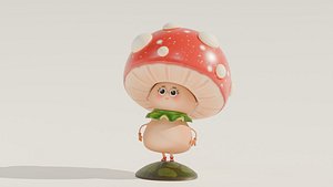 Mushroom character 3D model