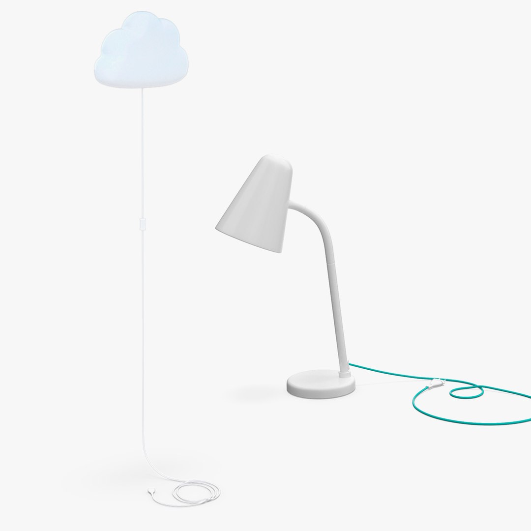 IKEA Lamps for Children Room Collection 3D model preview