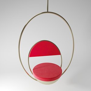 3D HANGING HOOP CHAIR -RED