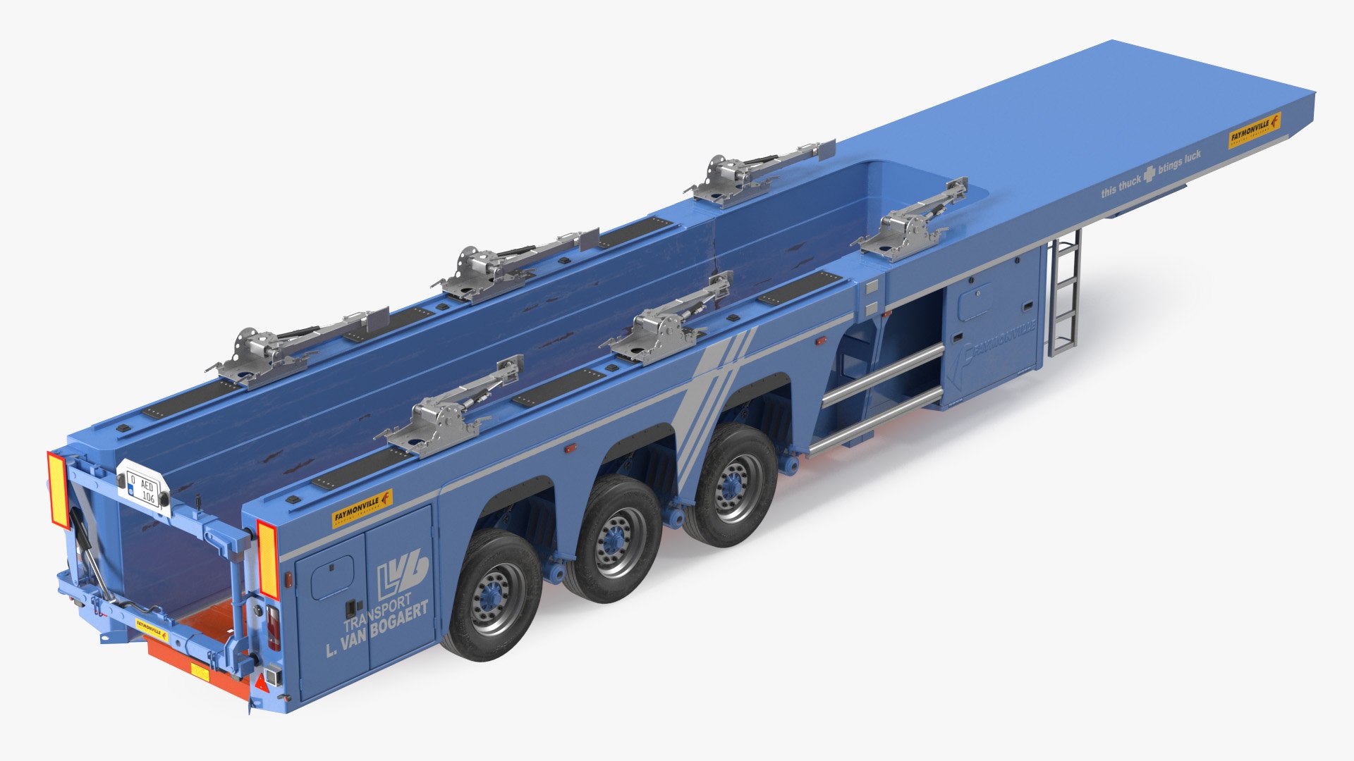 Faymonville Prefamax ILO 3 Innenlader Semi Trailer Rigged 3D model preview