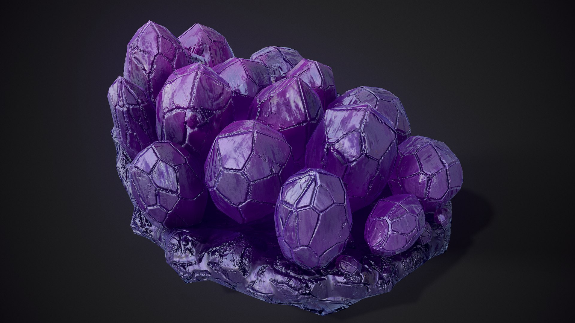 Realistic Crystal Purple 3D Model - TurboSquid 1442713