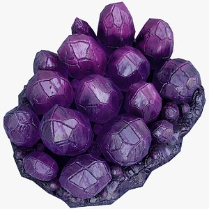 realistic crystal purple 3D model