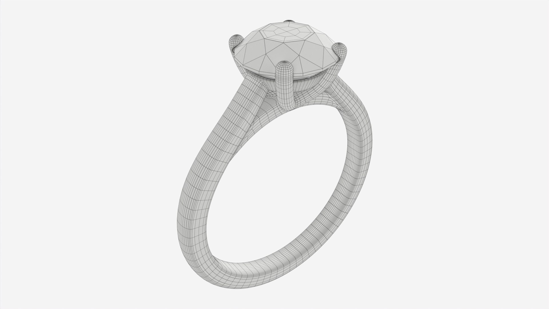 3D Model Gold Diamond Ring Jewelry 03 - TurboSquid 1968702