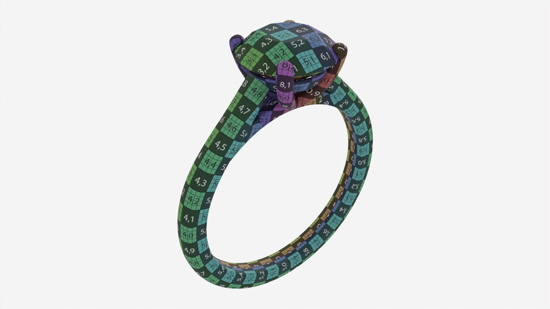3D Model Gold Diamond Ring Jewelry 03 - TurboSquid 1968702