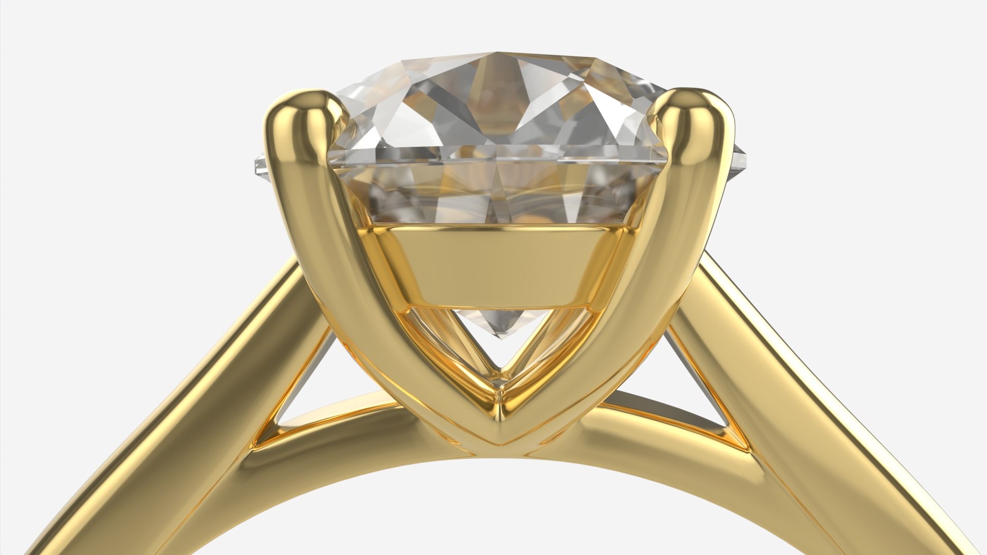 3D Model Gold Diamond Ring Jewelry 03 - TurboSquid 1968702