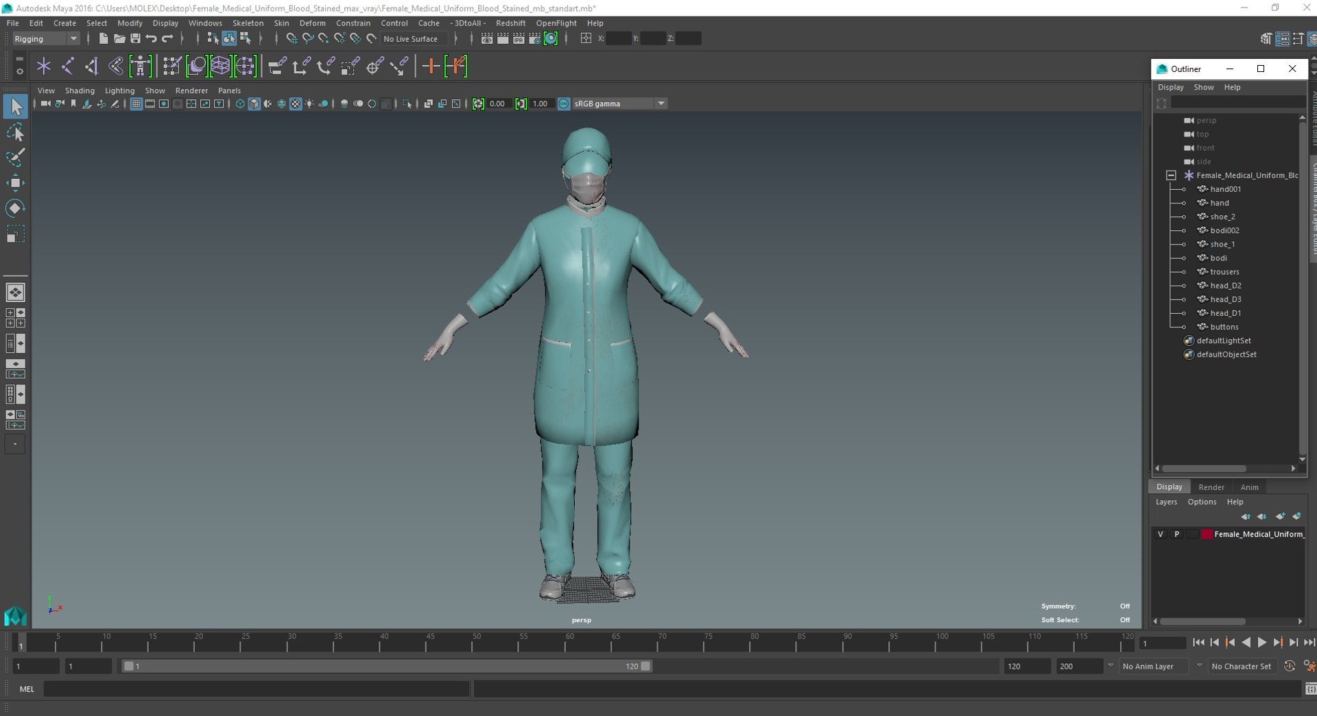 Female Medical Uniform Blood Stained 3D model https://p.turbosquid.com/ts-thumb/G3/Jm4CMu/uu/femalemedicaluniformbloodstainedvray3dmodel038/jpg/1698437671/1920x1080/fit_q87/425c266516f43351e31d4ae5ac0d12ff50b57299/femalemedicaluniformbloodstainedvray3dmodel038.jpg
