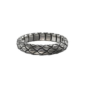 N095 Snake large texture ring