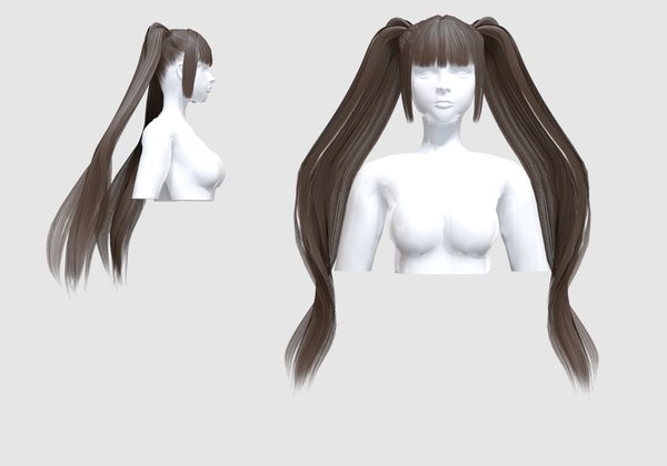 Cute Ponytails Hairstyle model - TurboSquid 1961093