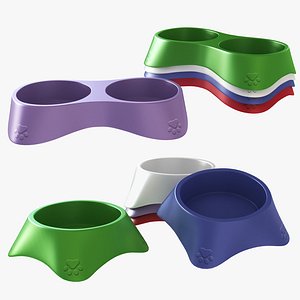 3D Plastic Pet Bowl Collection