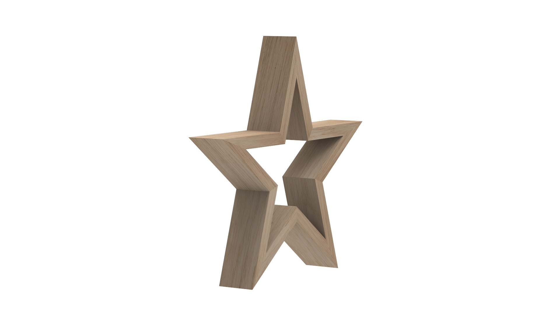 3D Wood Star - TurboSquid 2304968