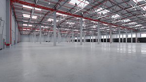 industrial warehouse interior 8 3D model