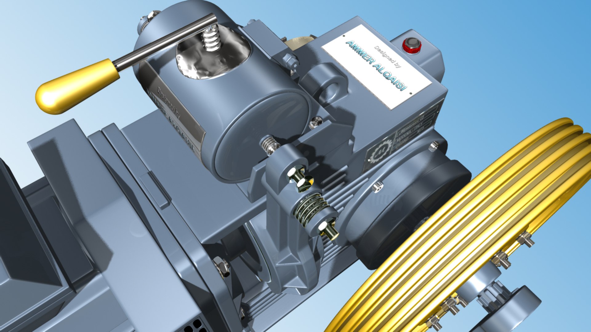 3d Obj Elevator Motor Engine