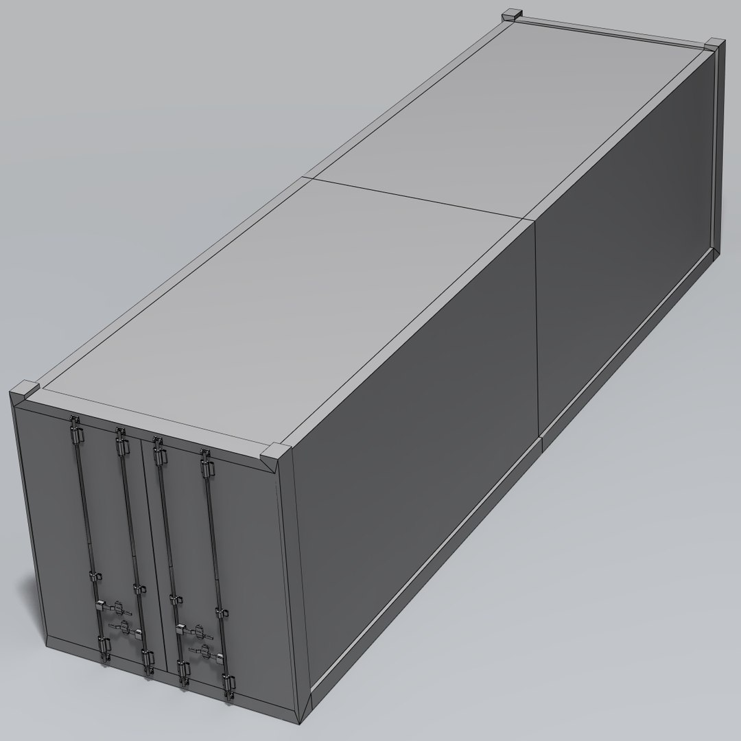 3d Model Containing Freight