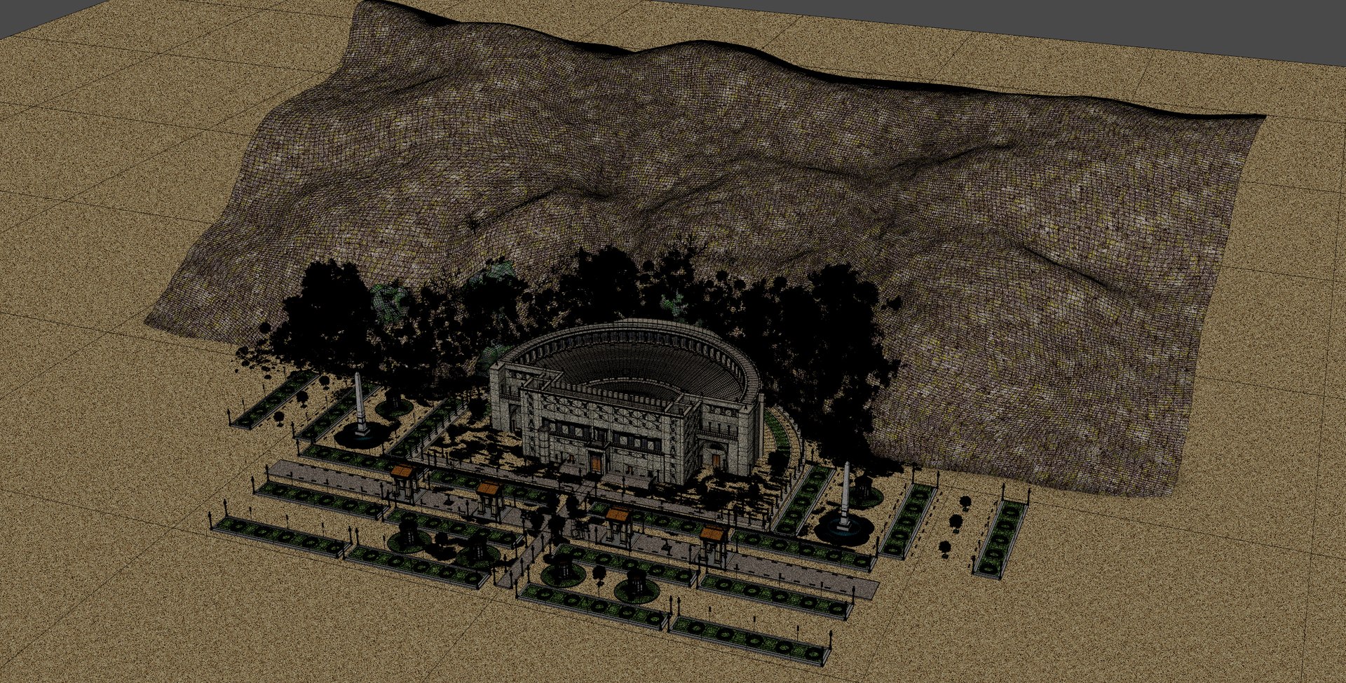 Roman Theatre of Aspendos Environment 3D model https://p.turbosquid.com/ts-thumb/G3/cuWEAC/5o/aspendosland13/jpg/1753384458/1920x1080/fit_q87/034dea7a83e2c3e3da17fcebefc4c649c959eb41/aspendosland13.jpg