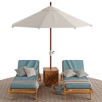 Beach lounge outdoor set 5