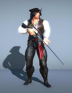 3D pirate gun -