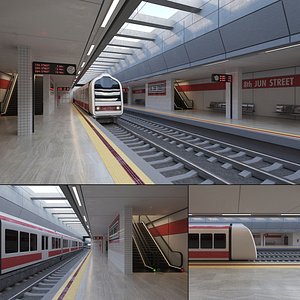 Modern Subway Station Interior