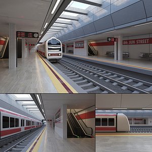 Modern Subway Station Interior