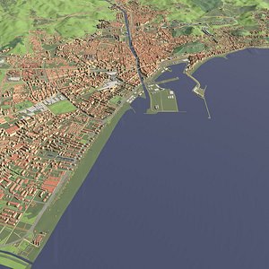 Malaga Spain - city and urban 3D model