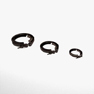 3D model V band exhaust clamps