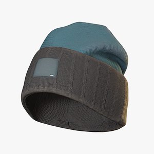 3D Winter Hat - Realistic Lowpoly Beanie Model