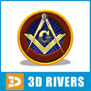 3d model masonic emblem symbol