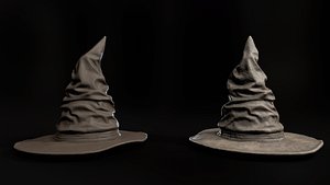 3D leather witch hat 2