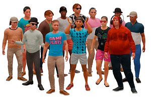 3D NPC Pack men model