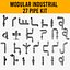 3D model Modular Industrial Pipe Kit