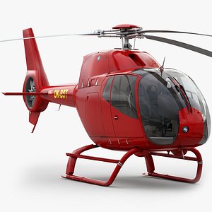 3d model eurocopter ec 120 red