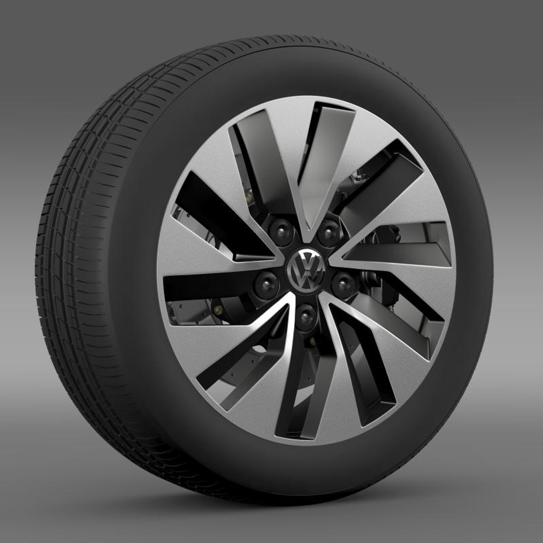 3d model volkswagen polo bluemotion 2014