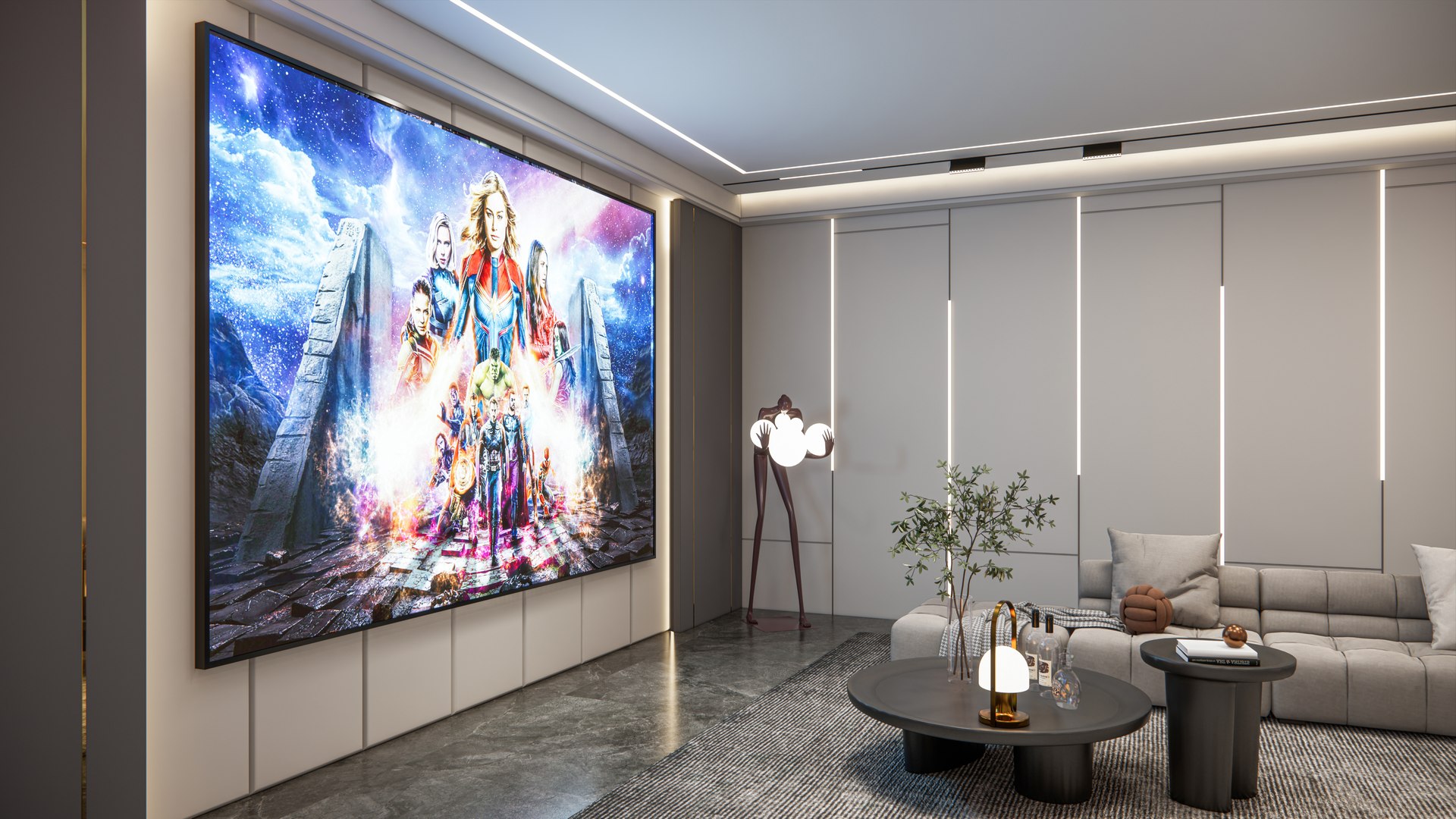 3D Home entertainment video visual interior Home cinema - TurboSquid ...