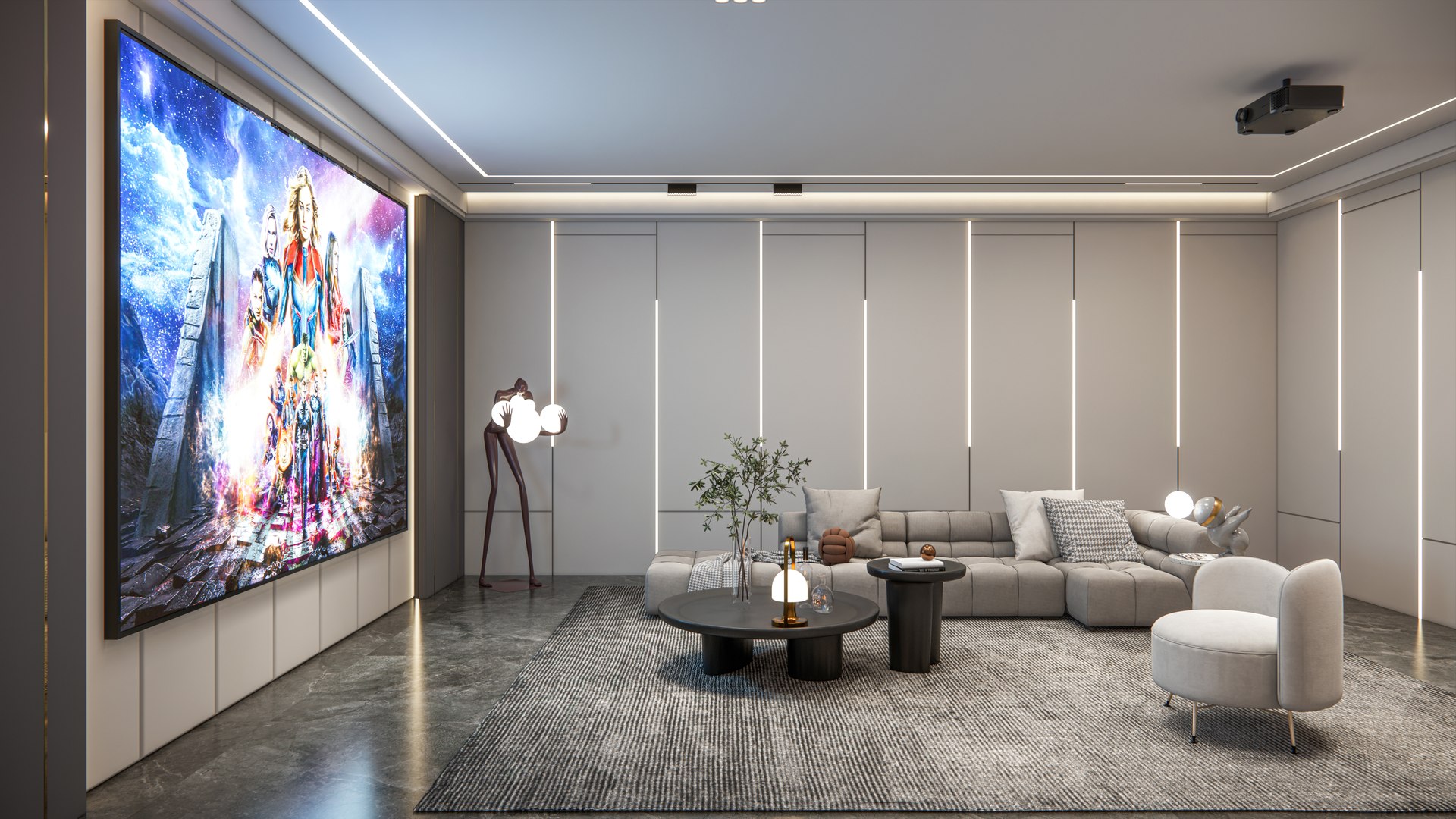 3D Home entertainment video visual interior Home cinema - TurboSquid ...