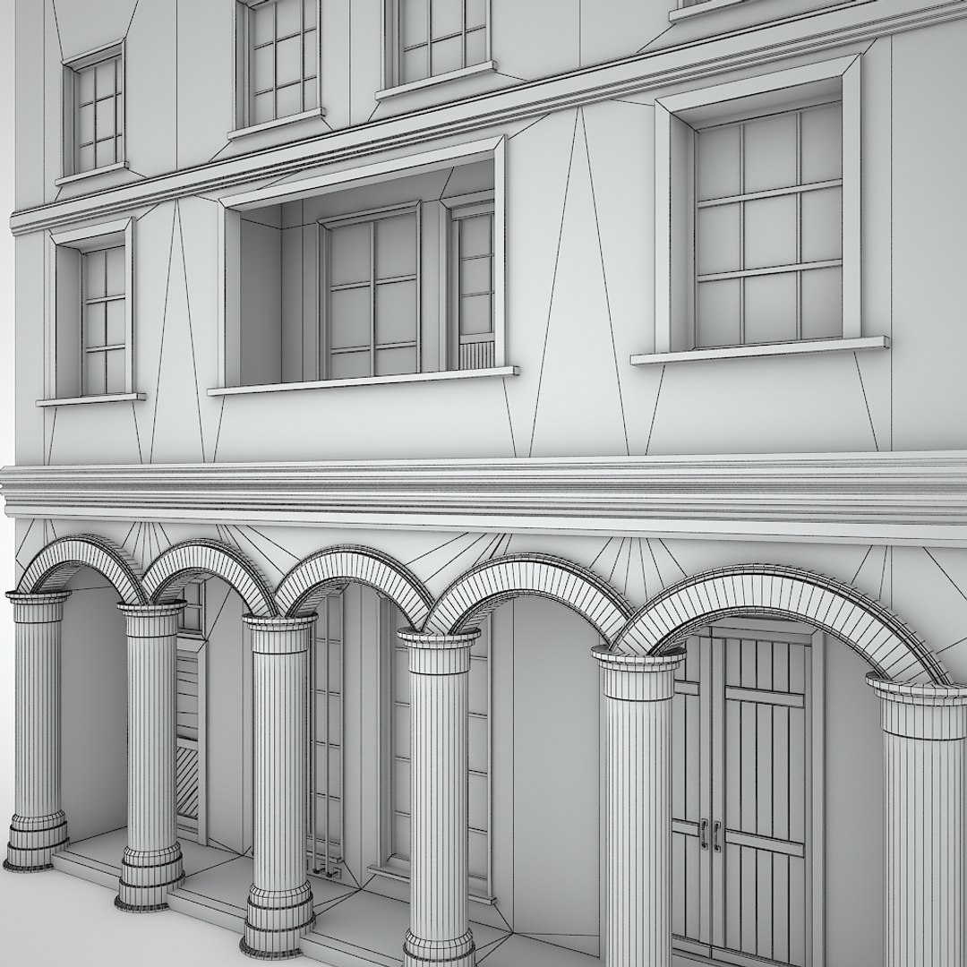 realistic facade 3d max