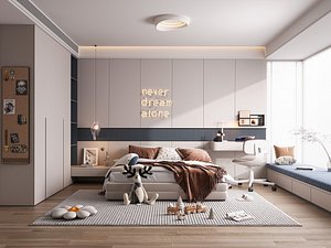 3D modern bedroom